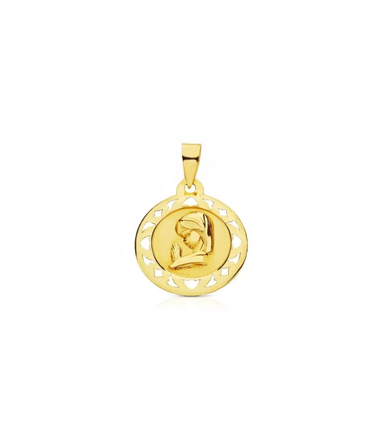 Medalla Virgen Niña Calada 18 Ktes<Alda Joyeros Store