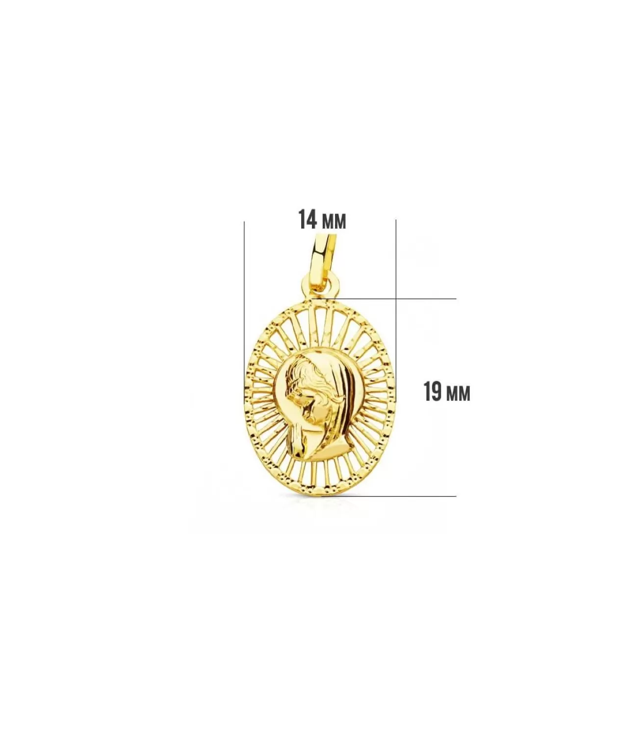 Medalla Virgen Niña Calada 18 Ktes<Alda Joyeros New