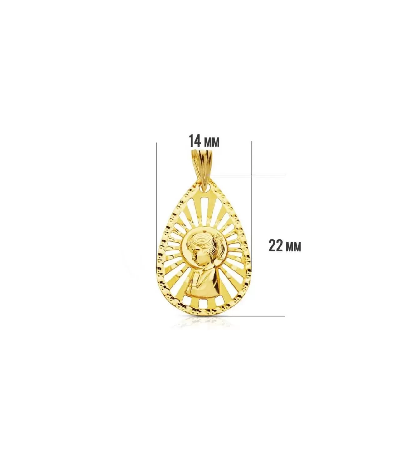 Medalla Virgen Niña Calada 18 Ktes<Alda Joyeros Clearance