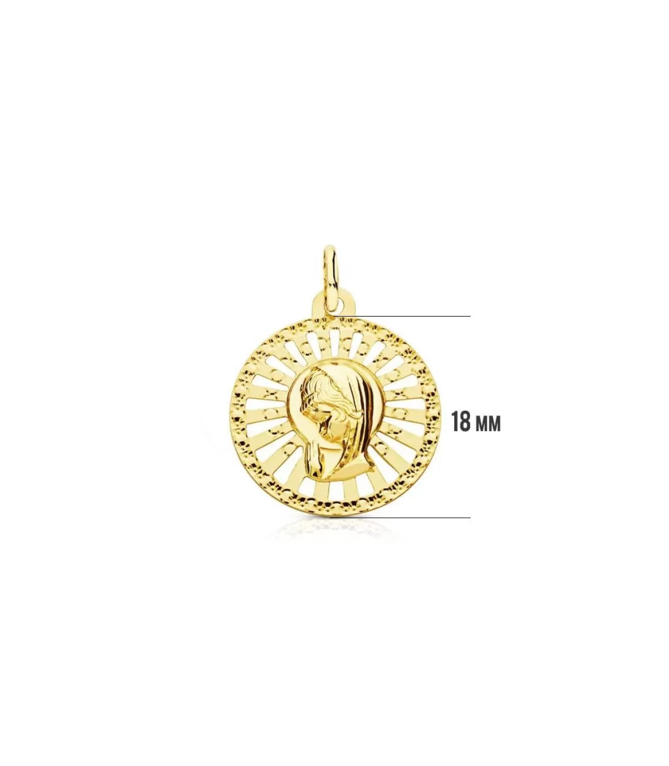 Medalla Virgen Niña Calada 18 Ktes<Alda Joyeros Best Sale