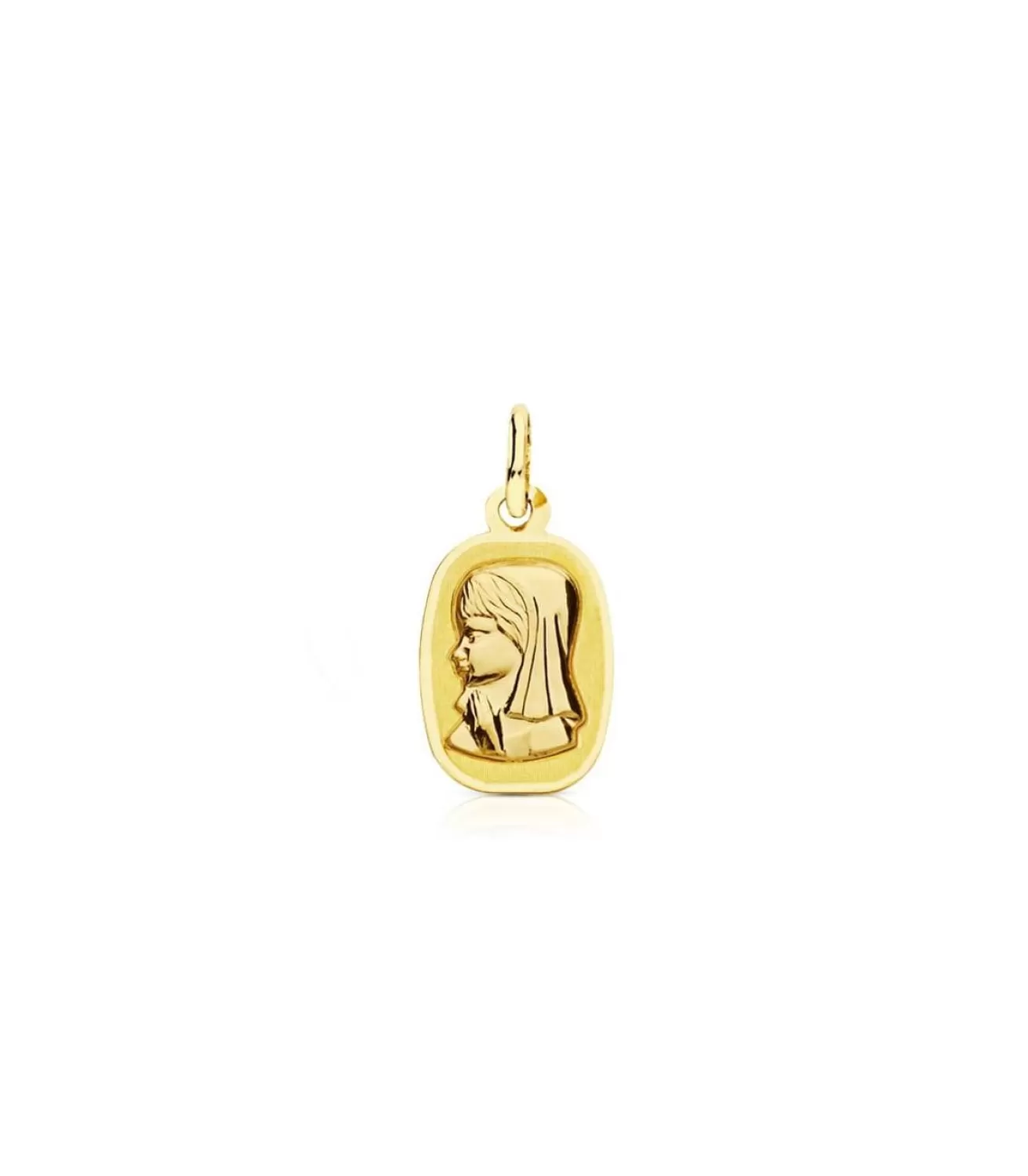 Medalla Virgen Niña Cuadrada 18 Ktes<Alda Joyeros Cheap