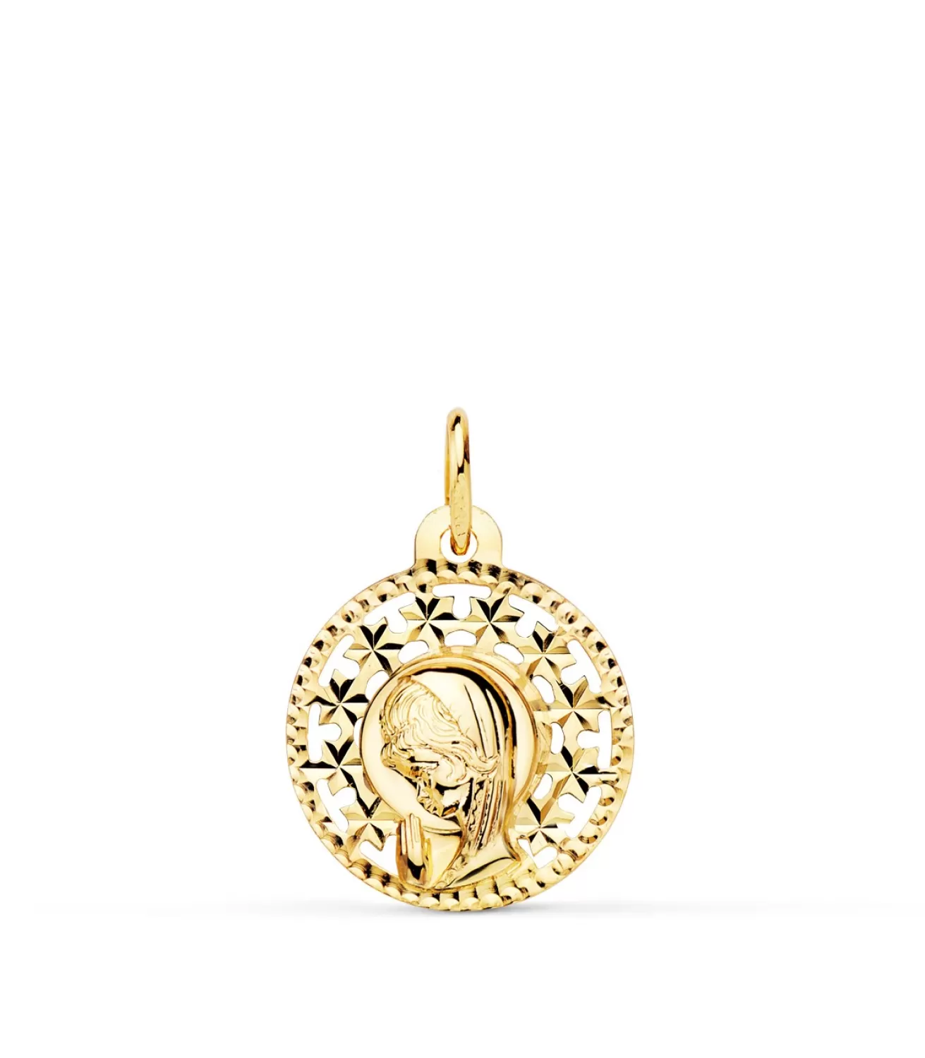 Medalla Virgen Niña Estrellas 18 Ktes<Alda Joyeros Online