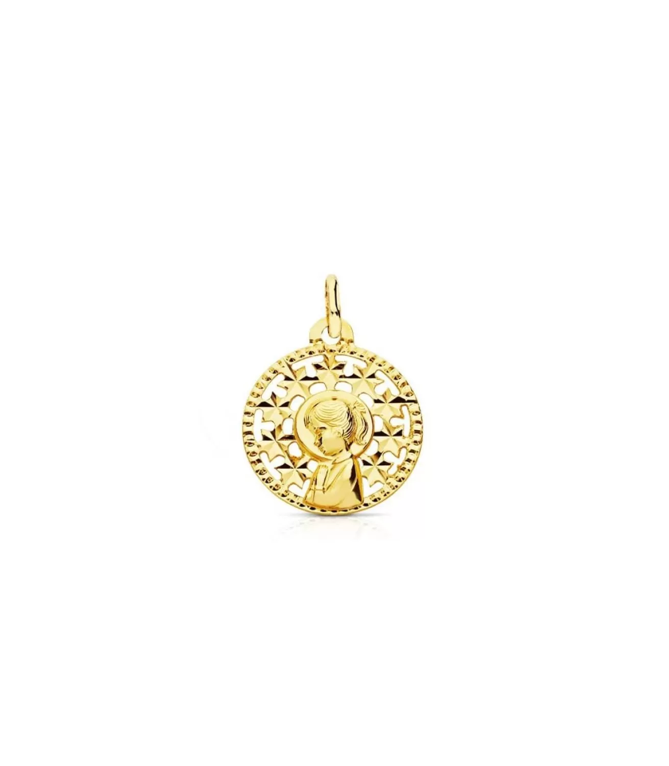 Medalla Virgen Niña Estrellas 18 Ktes<Alda Joyeros Cheap