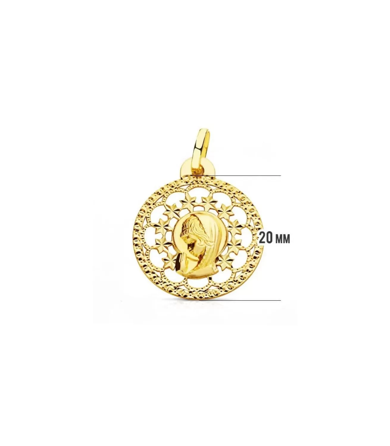 Medalla Virgen Niña Estrellas 18 Ktes<Alda Joyeros Sale