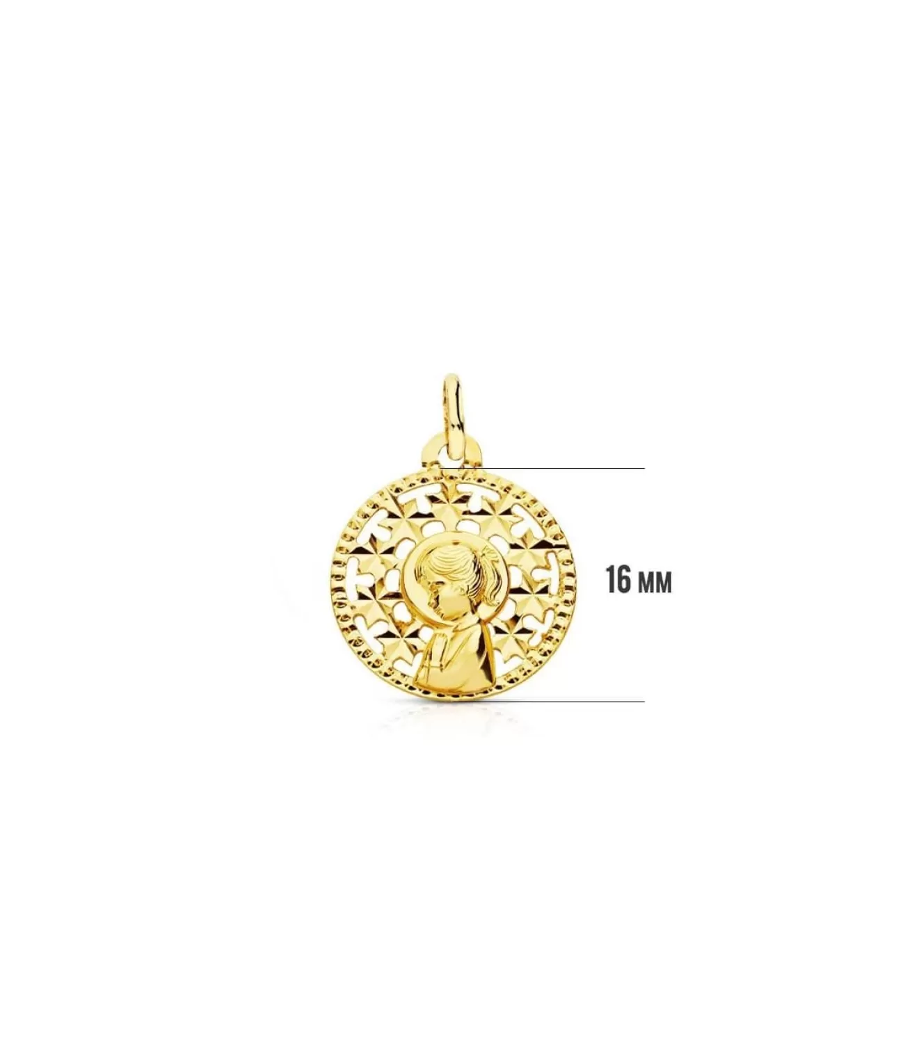 Medalla Virgen Niña Estrellas 18 Ktes<Alda Joyeros Cheap