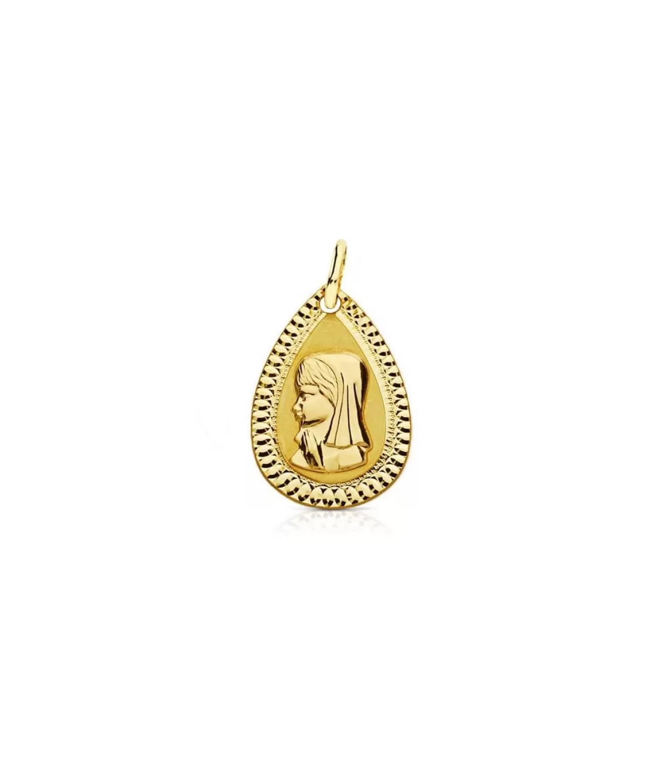 Medalla Virgen Niña Gota 18 Ktes<Alda Joyeros Shop