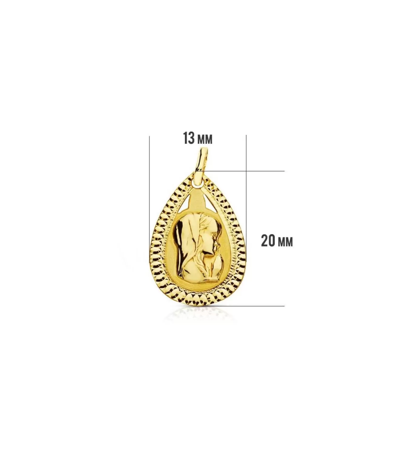 Medalla Virgen Niña Gota 18 Ktes<Alda Joyeros Best Sale