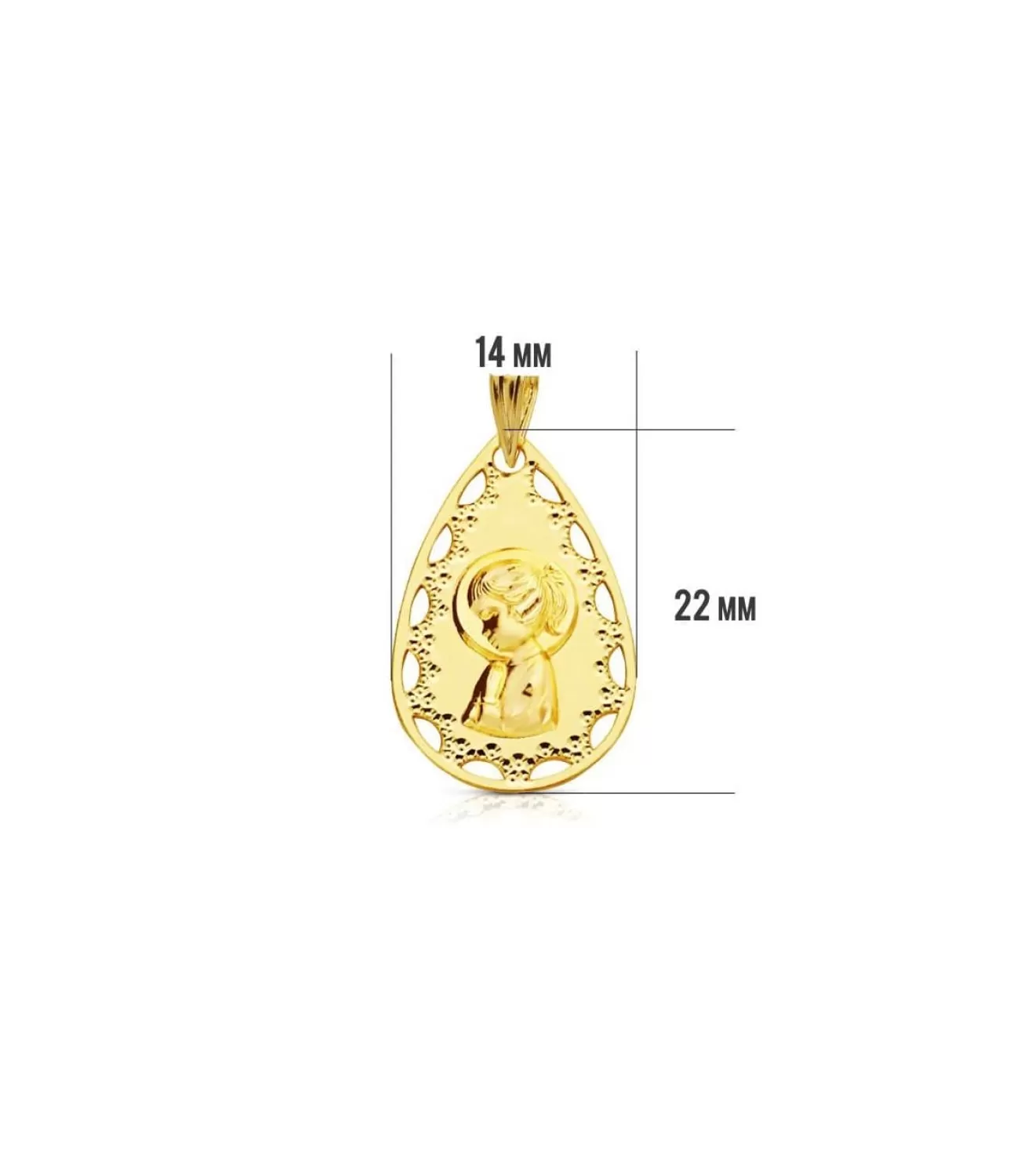 Medalla Virgen Niña Gota 18 Ktes<Alda Joyeros Cheap