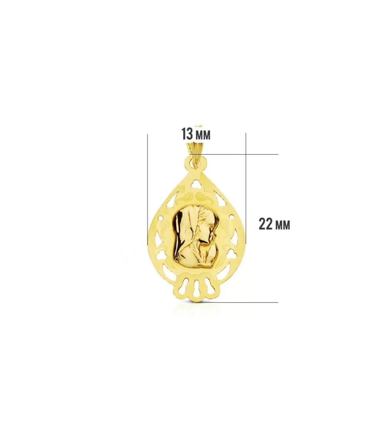 Medalla Virgen Niña Gota 18 Ktes<Alda Joyeros Discount