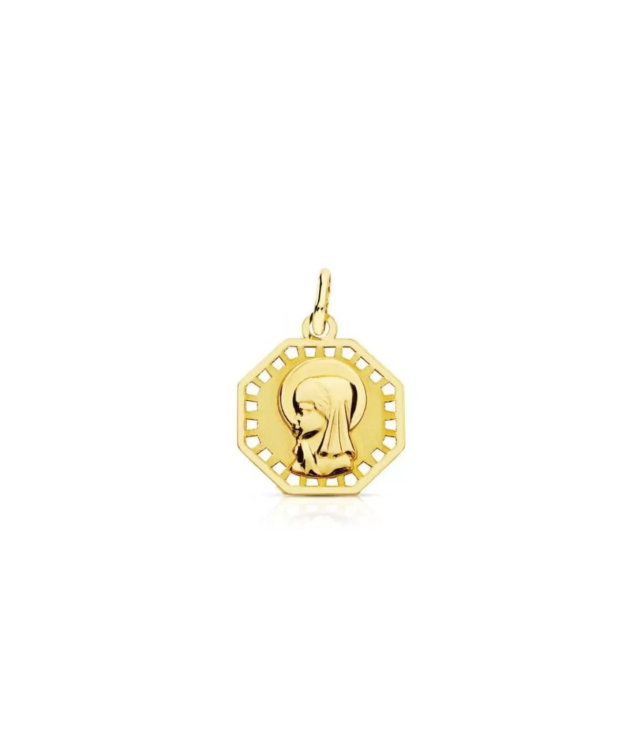 Medalla Virgen Niña Octogonal 18 Ktes<Alda Joyeros Hot