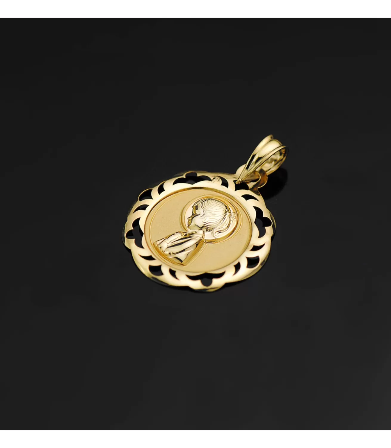 Medalla Virgen Niña Orla 18 Ktes 18 Mm<Alda Joyeros New