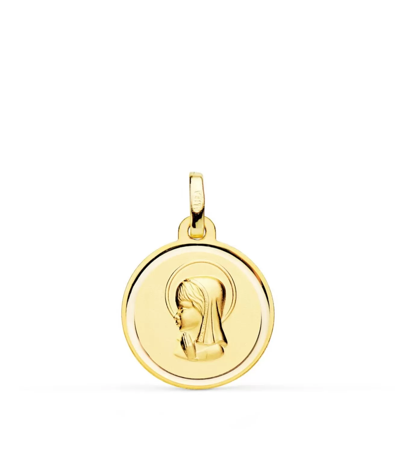 Medalla Virgen Niña Oro 18K 16Mm Bisel<Alda Joyeros Flash Sale