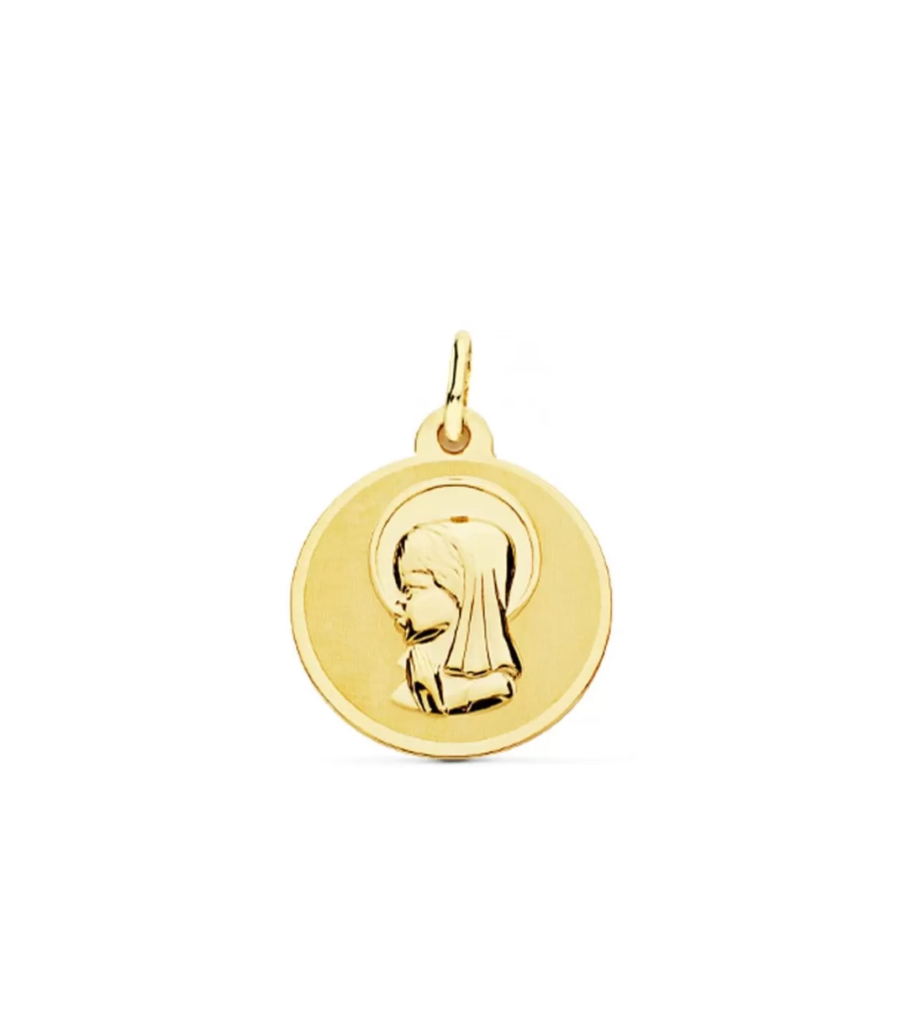 Medalla Virgen Niña Oro 18K 18Mm Brillo<Alda Joyeros Hot