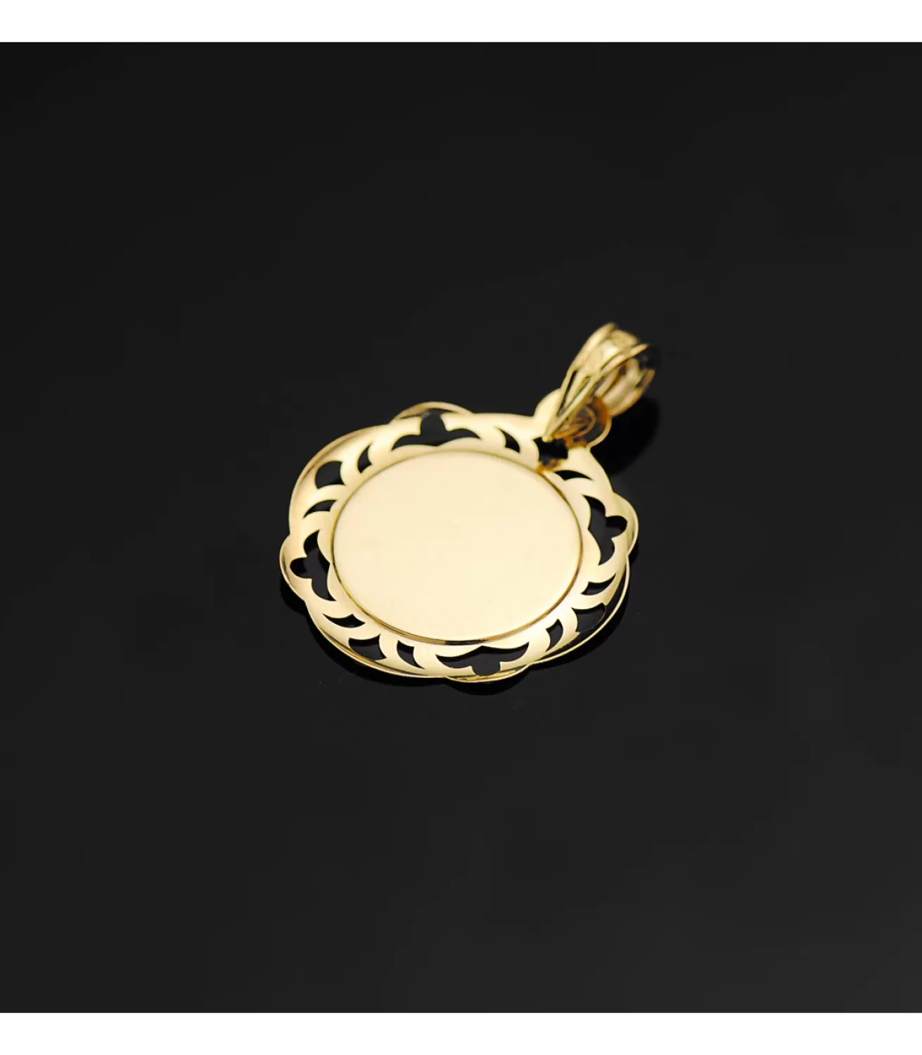 Medalla Virgen Niña Oro 18K 18Mm Orla Oracion<Alda Joyeros Cheap