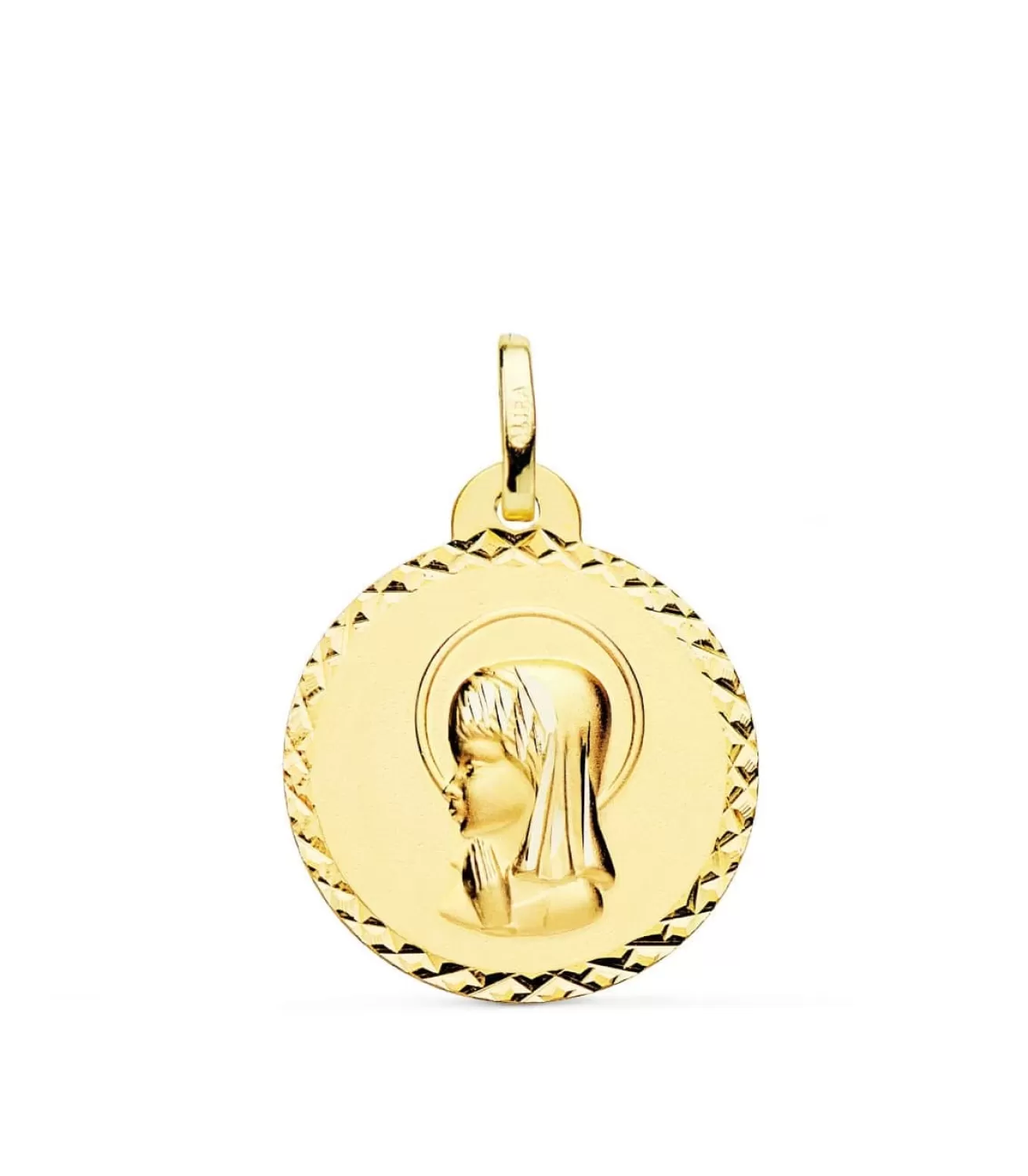 Medalla Virgen Niña Oro 18K 20Mm Talla<Alda Joyeros Best