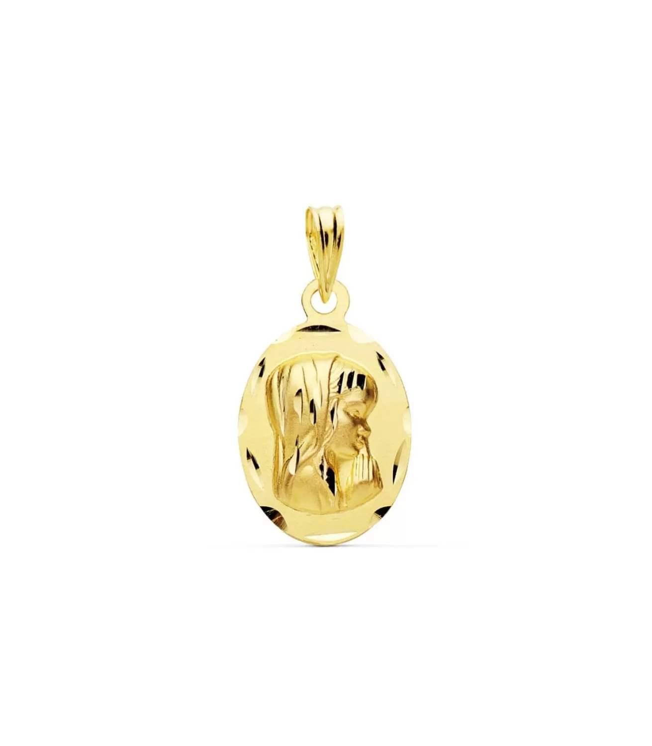 Medalla Virgen Niña Oro Amarillo 18 K Oval<Alda Joyeros Outlet