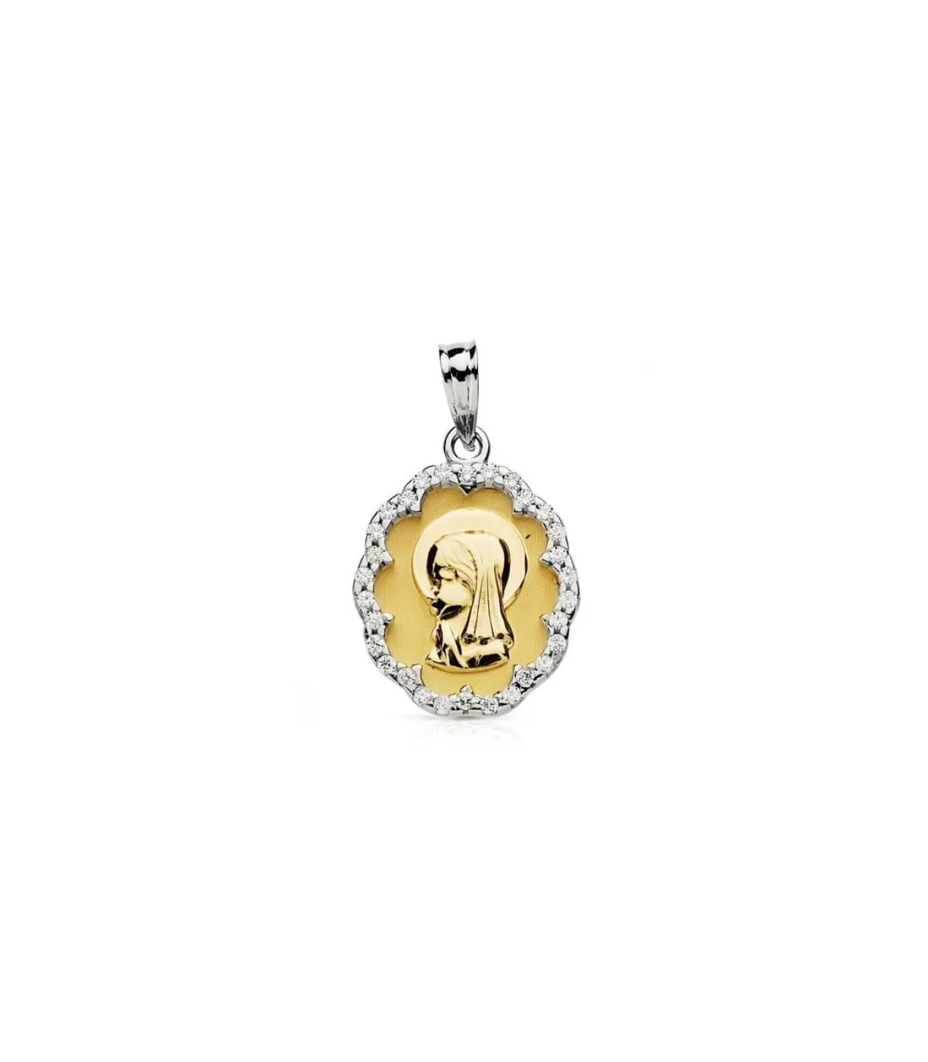 Medalla Virgen Niña Oro Bicolor 18 Ktes<Alda Joyeros Cheap