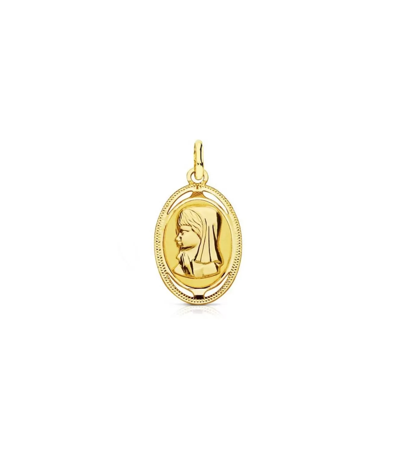 Medalla Virgen Niña Oval 18 Ktes<Alda Joyeros New