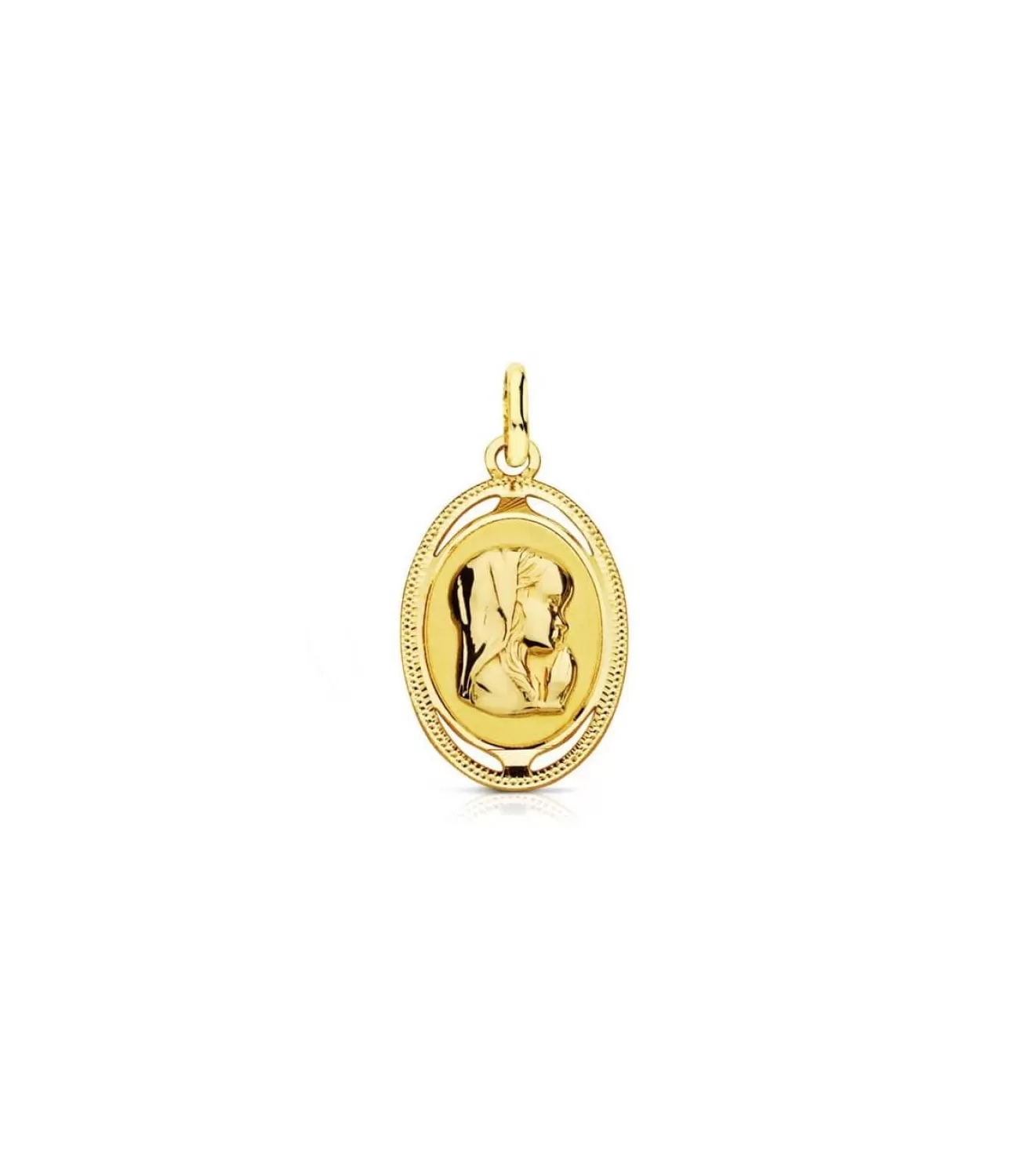 Medalla Virgen Niña Oval 18 Ktes<Alda Joyeros Online