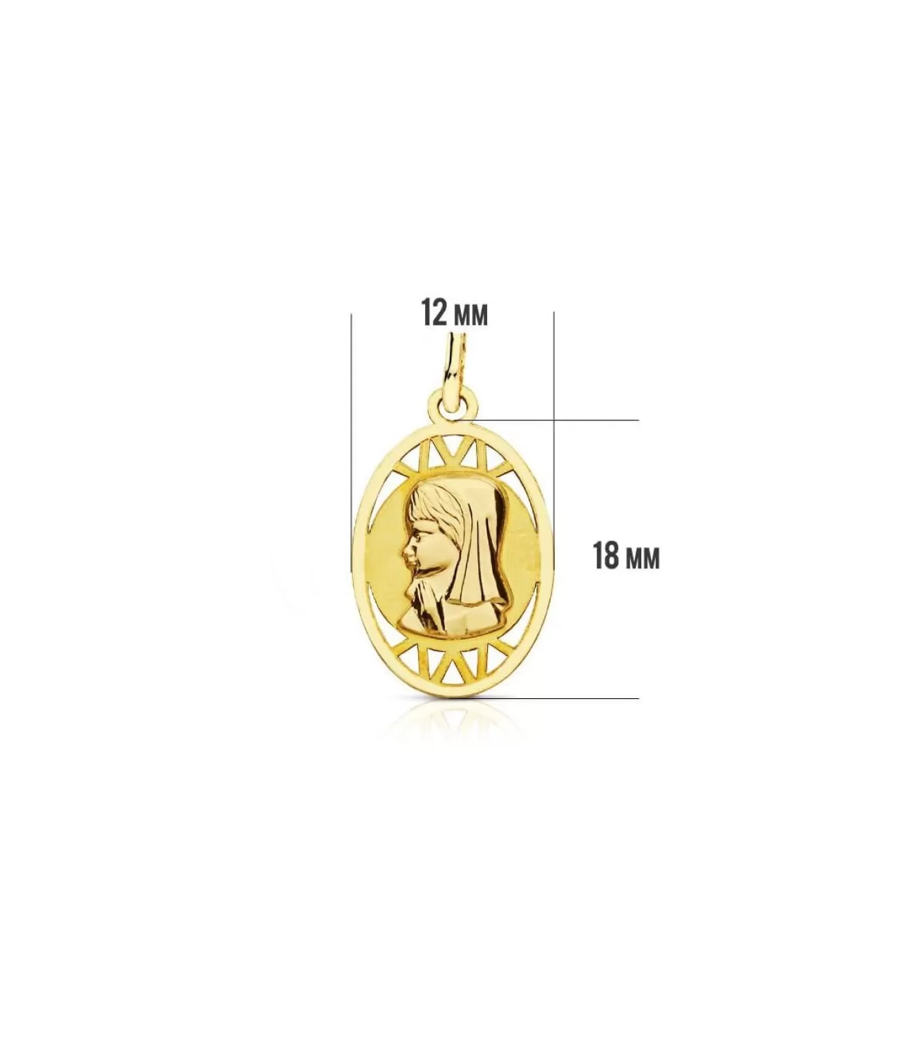 Medalla Virgen Niña Oval 18 Ktes<Alda Joyeros Cheap