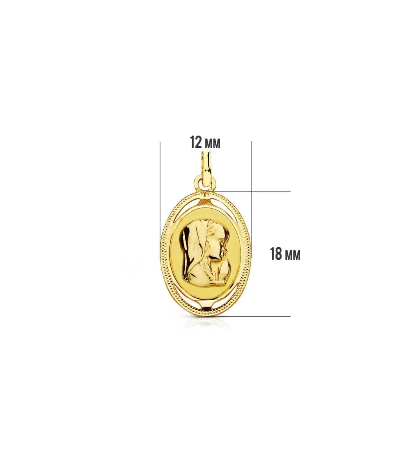 Medalla Virgen Niña Oval 18 Ktes<Alda Joyeros Online
