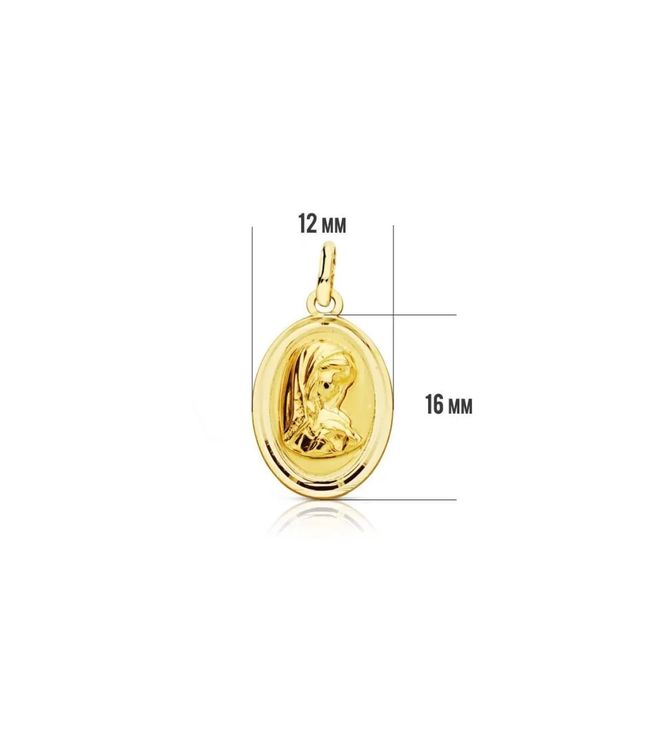 Medalla Virgen Niña Oval 18 Ktes<Alda Joyeros Store