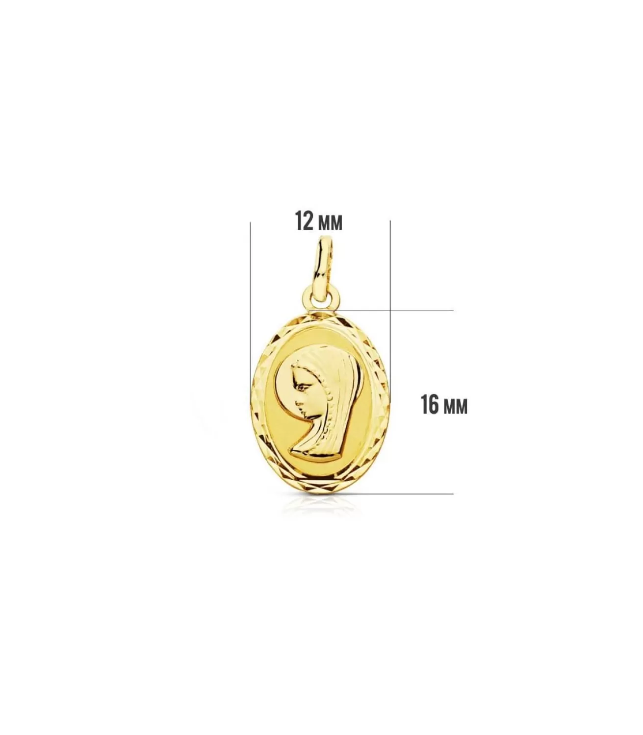 Medalla Virgen Niña Oval 18 Ktes<Alda Joyeros Shop