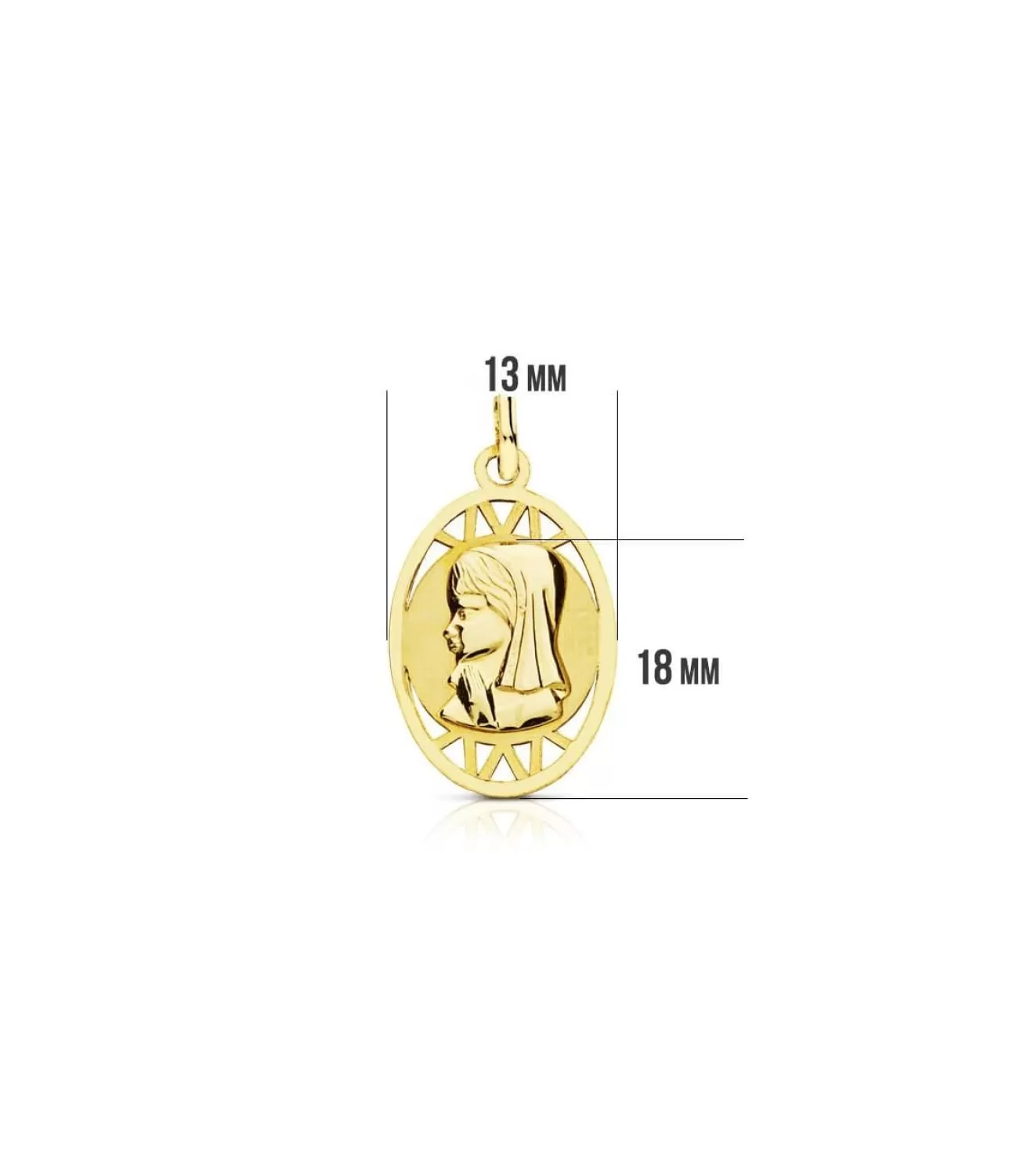 Medalla Virgen Niña Oval 9 Ktes<Alda Joyeros Hot