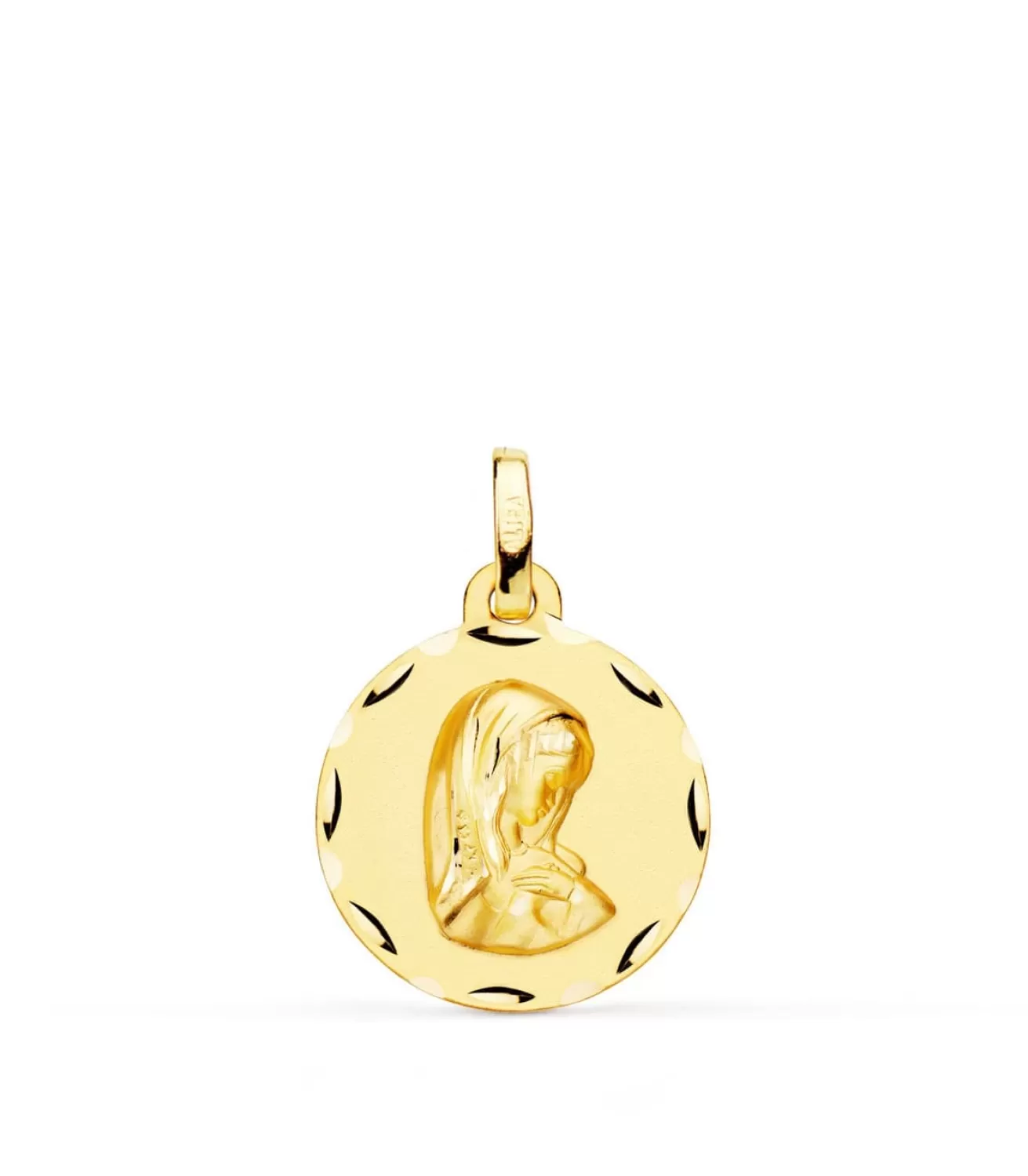 Medalla Virgen Niña Oval Oro Amarillo 18 K 16 Mm<Alda Joyeros Outlet