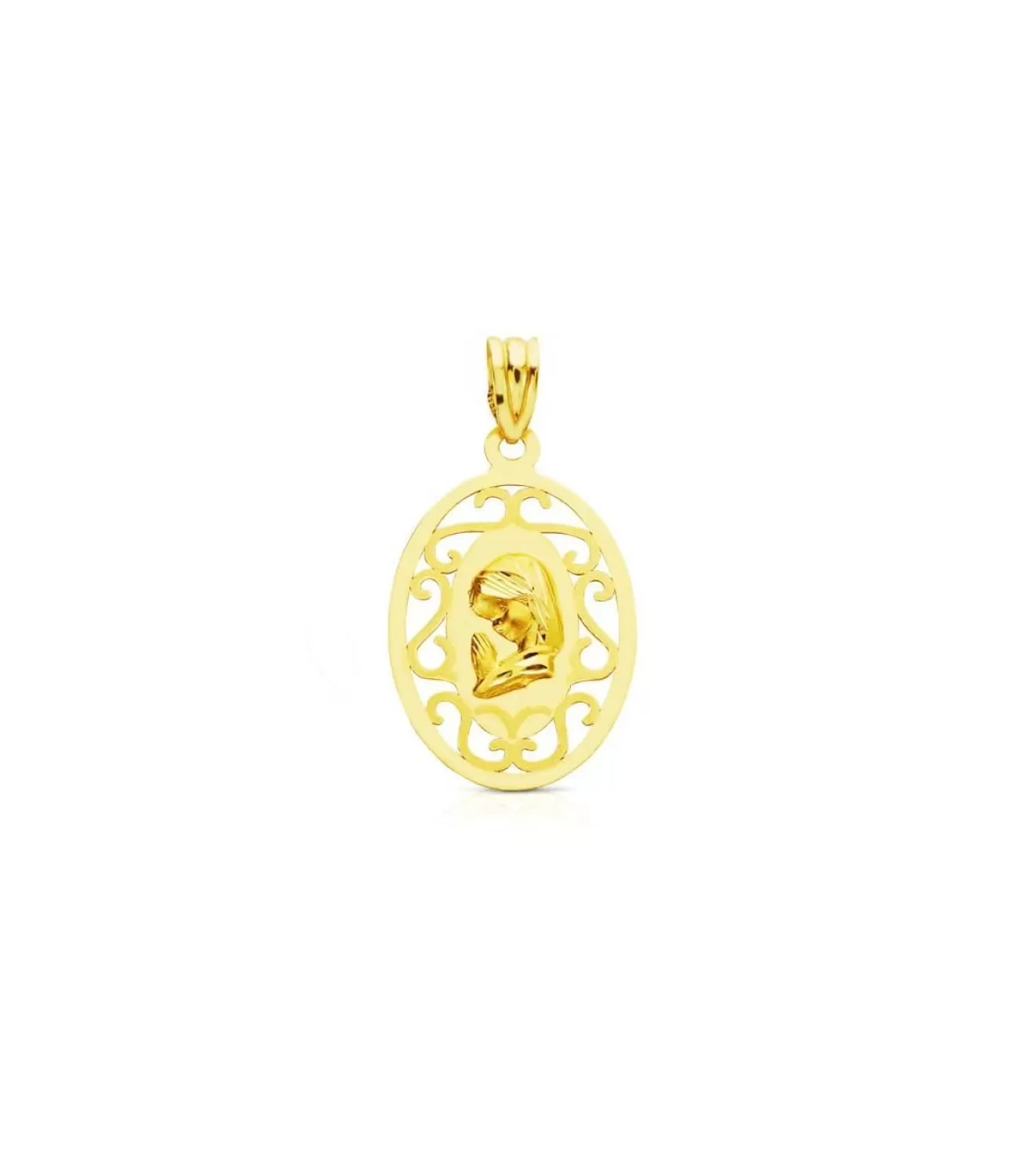 Medalla Virgen Niña Ovalada 18 Ktes<Alda Joyeros Sale