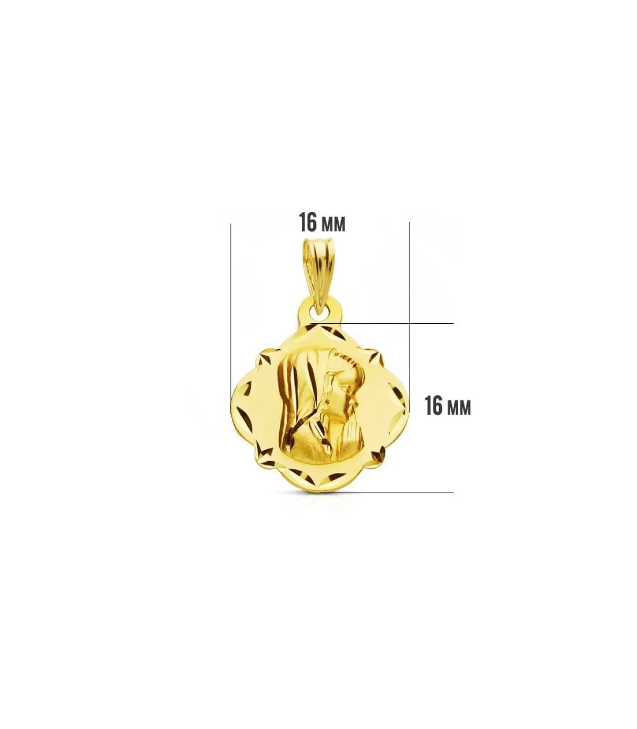 Medalla Virgen Niña Tallada 18 Ktes<Alda Joyeros Flash Sale