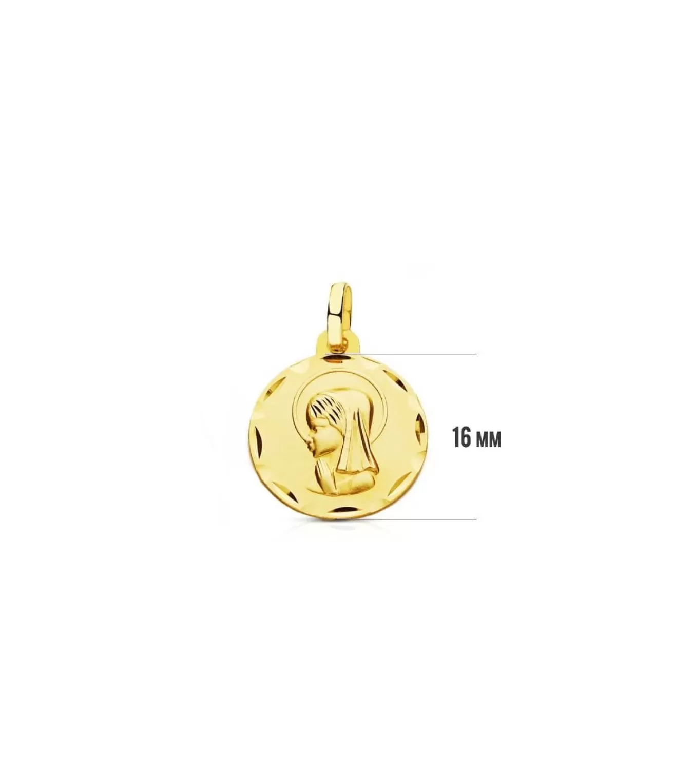 Medalla Virgen Niña Tallada 9 Ktes<Alda Joyeros Discount