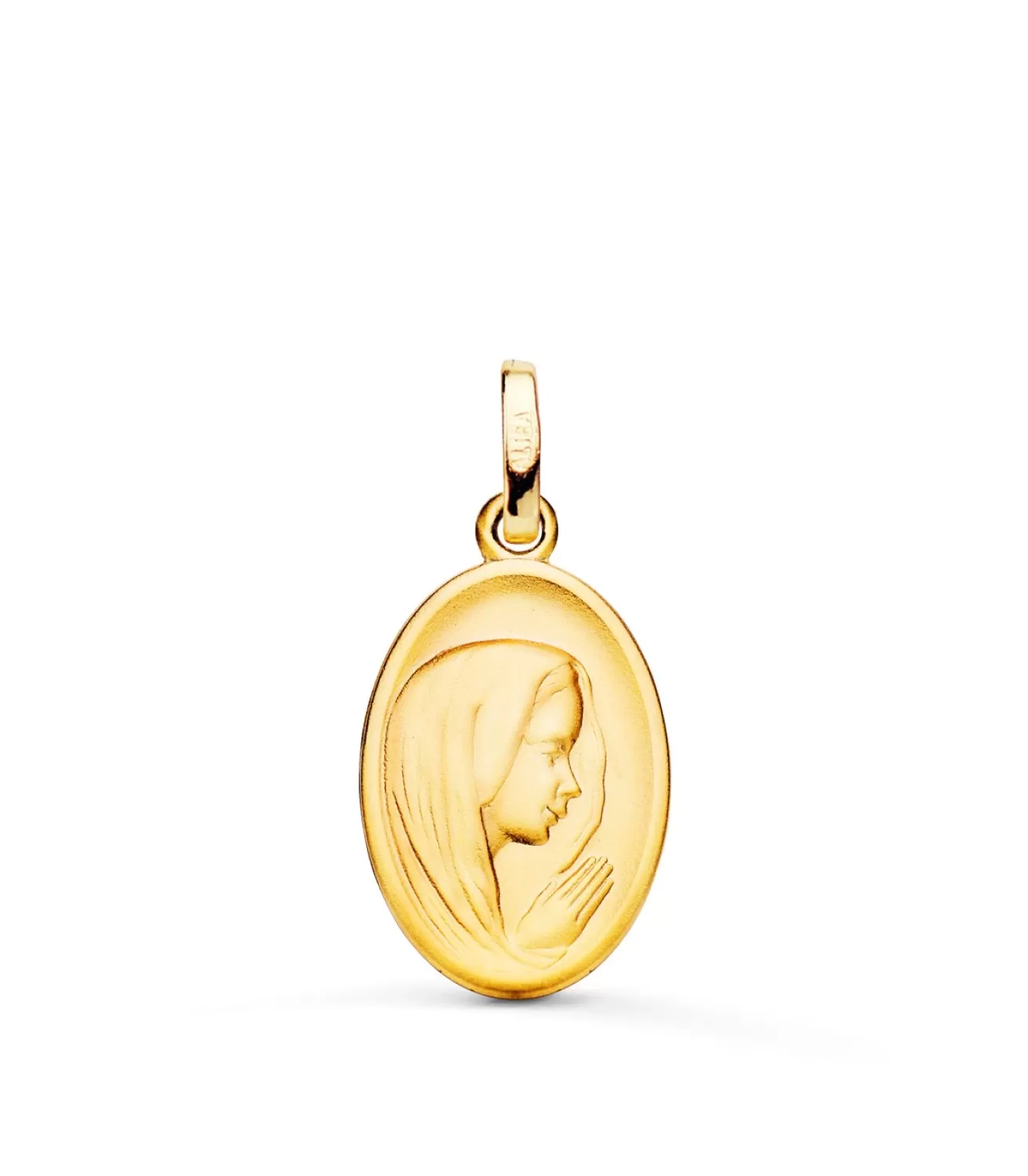 Medalla Virgen Oval Oro 18 K 20 Mm Matizada<Alda Joyeros Cheap