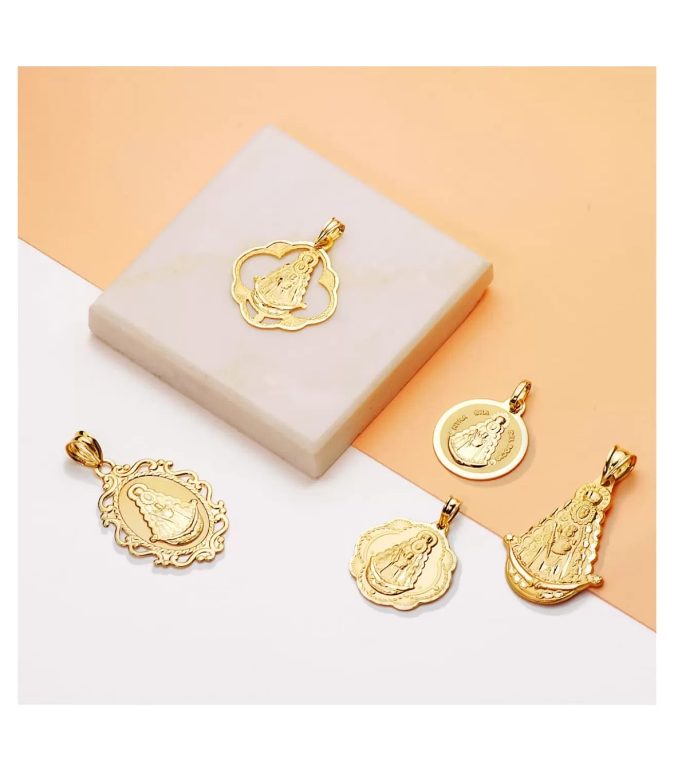 Medalla Virgen Rocio Oro 18K 25Mm Pandereta<Alda Joyeros Discount