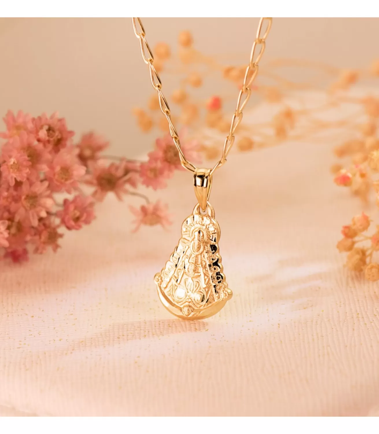 Medalla Virgen Rocio Silueta Oro 18K 20Mm<Alda Joyeros Best Sale