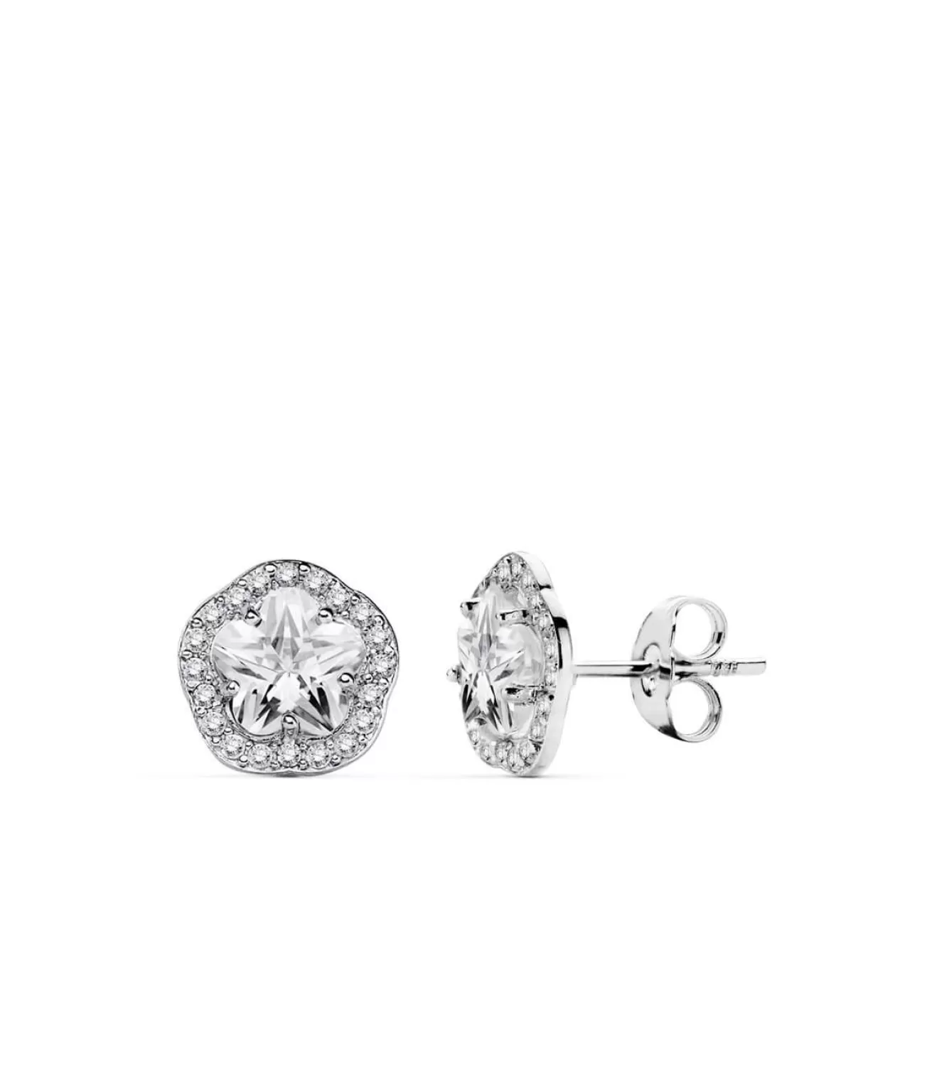 Pendiente Oro Blanco Celia 18 Ktes<Alda Joyeros Online