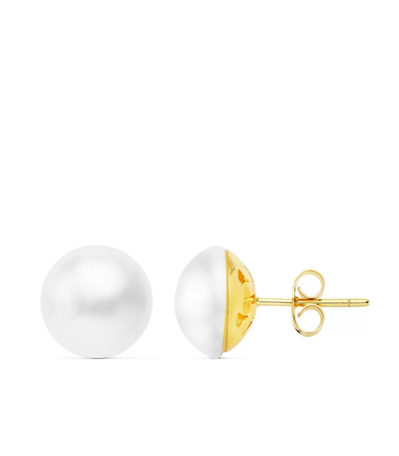 Pendientes Ah Young Perla Japonesa Mabe Oro Amarillo 18 K 11,5Mm<Alda Joyeros Cheap