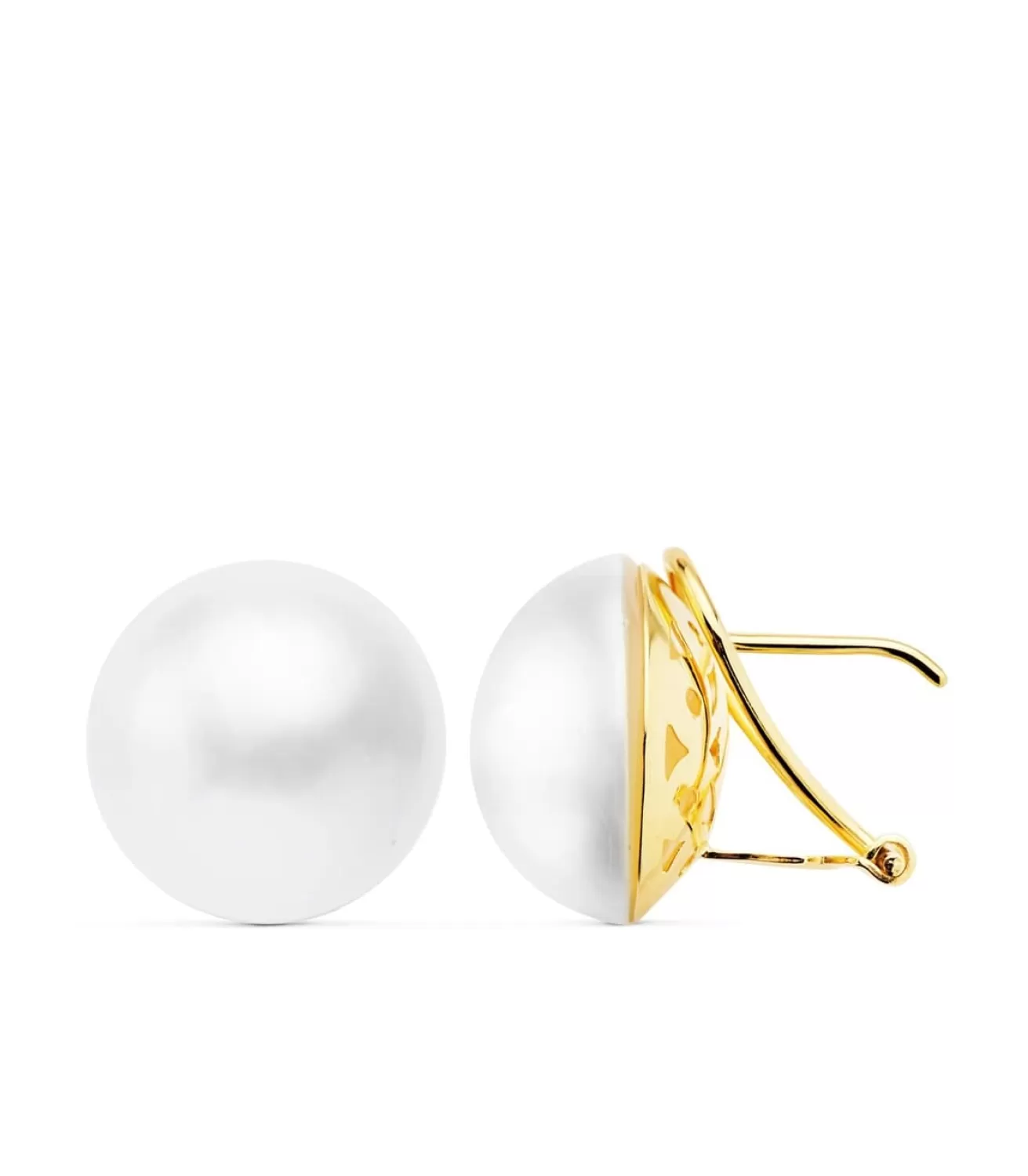 Pendientes Ah Young Perla Japonesa Mabe Oro Amarillo 18 K 14,5 Mm<Alda Joyeros Fashion