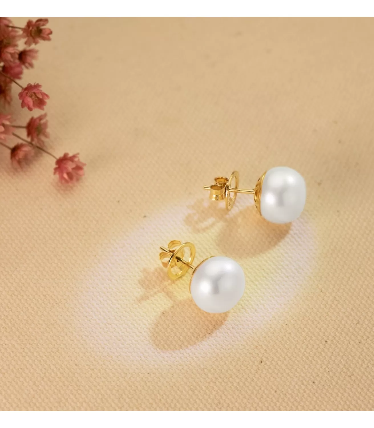 Pendientes Amelie Perla Cultivada Oro Amarillo 18 K 13 Mm<Alda Joyeros Best Sale
