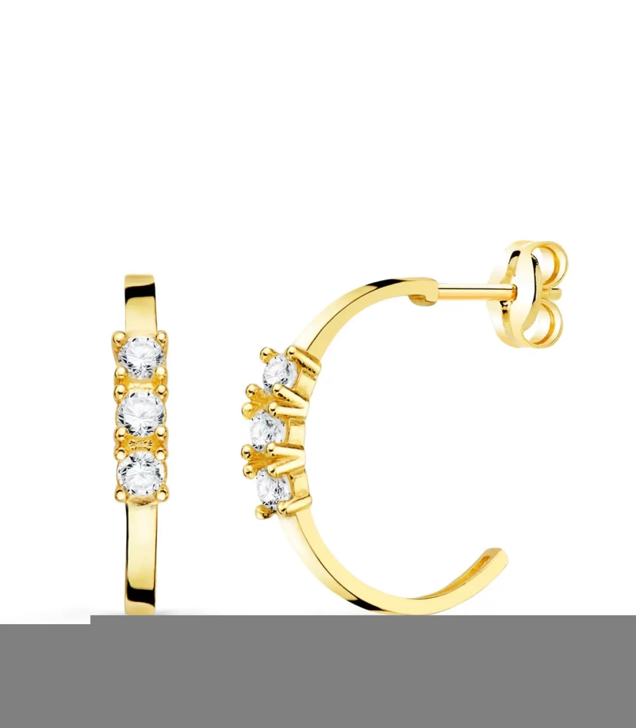 Pendientes Aros Abiertos Oro Amarillo 18K<Alda Joyeros Best Sale