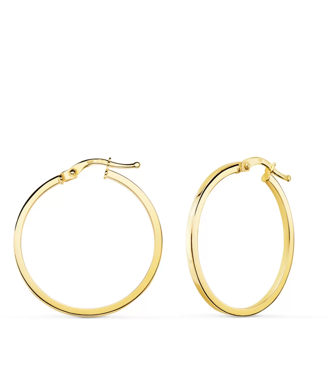 Pendientes Aros Cuadrados Oro 18K 28Mm<Alda Joyeros Hot