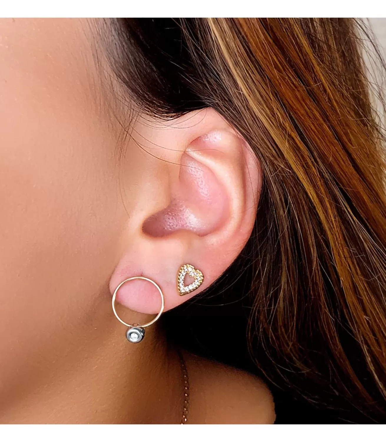 Pendientes Aros Diamantes 0.030 Qtes. 18K Bicolor<Alda Joyeros Best Sale