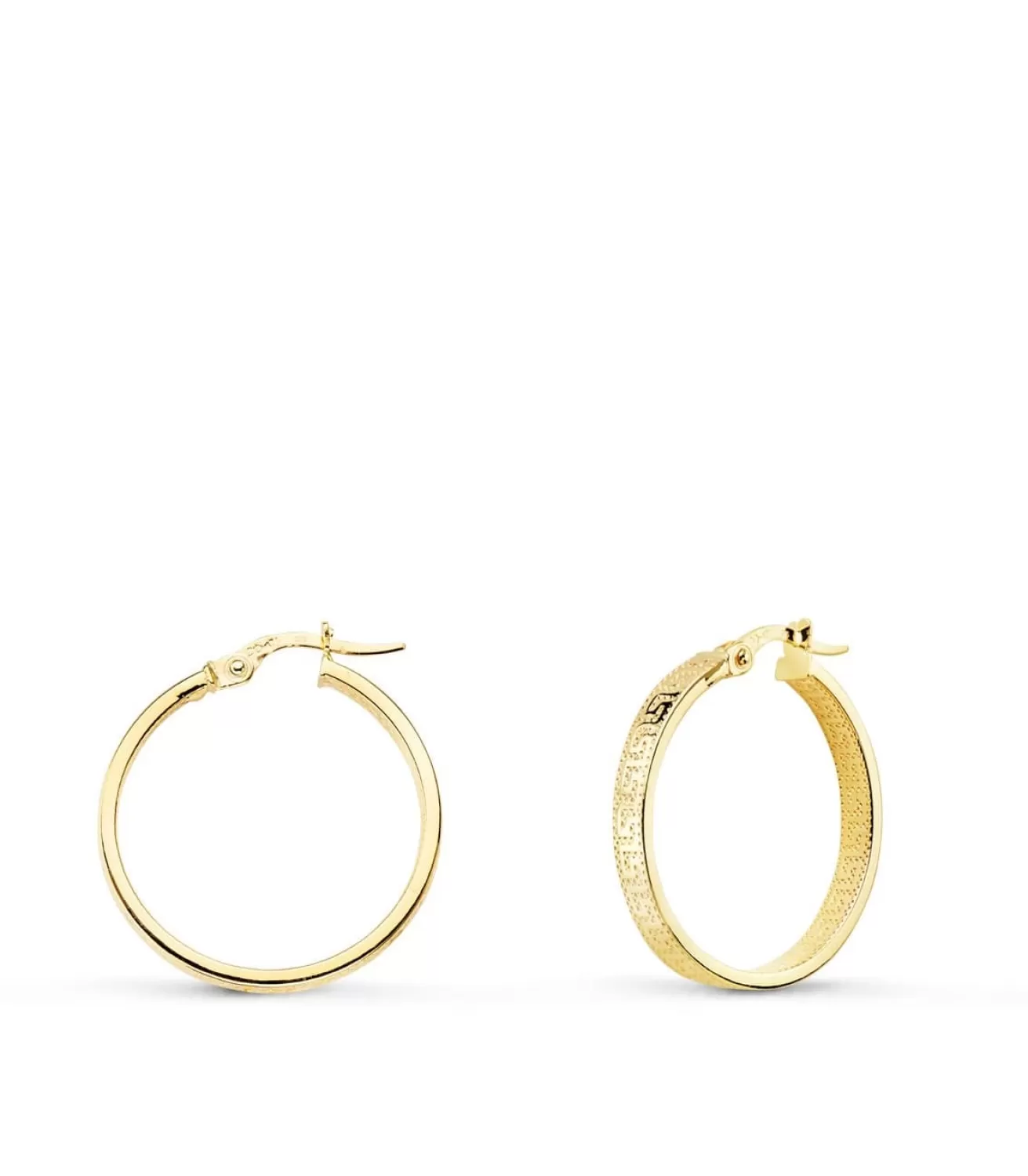 Pendientes Aros Oro 9K 23 Mm Greca<Alda Joyeros New