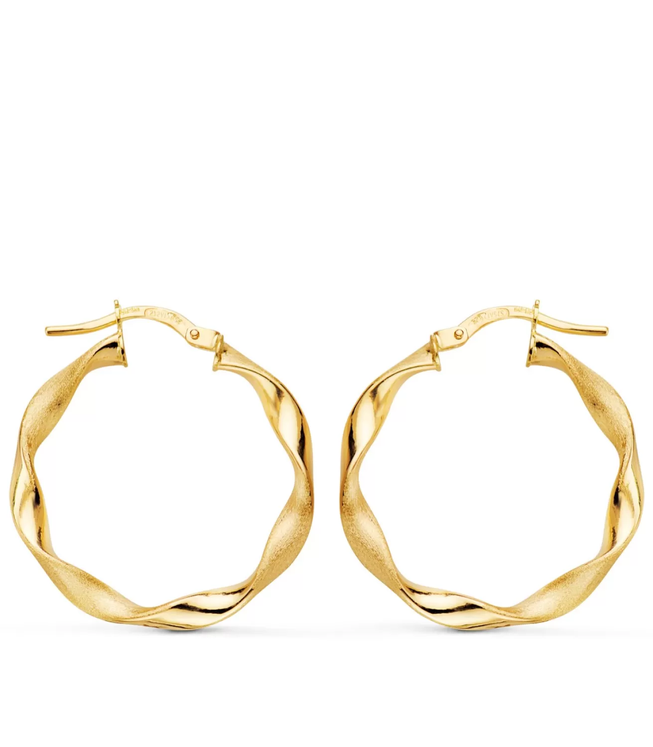 Pendientes Aros Oro 9K 24 Mm Gallonados<Alda Joyeros Best Sale