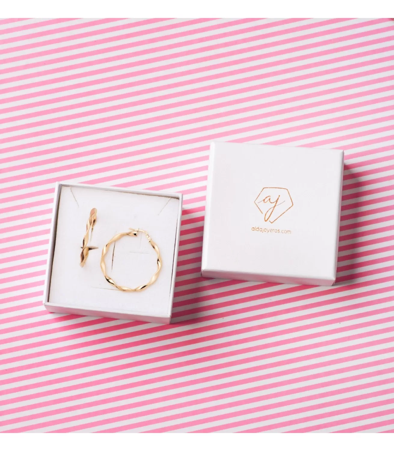 Pendientes Aros Oro 9K 35 Mm Gallonados<Alda Joyeros Discount