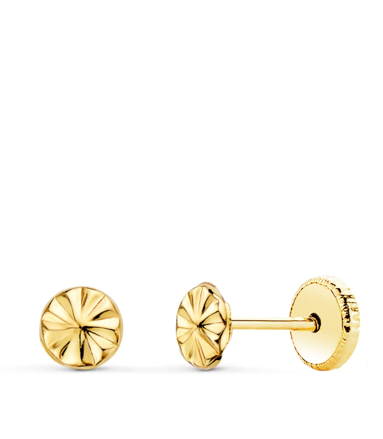 Pendientes Bebé Circulo Ondas Oro 18K 4.5Mm<Alda Joyeros Store