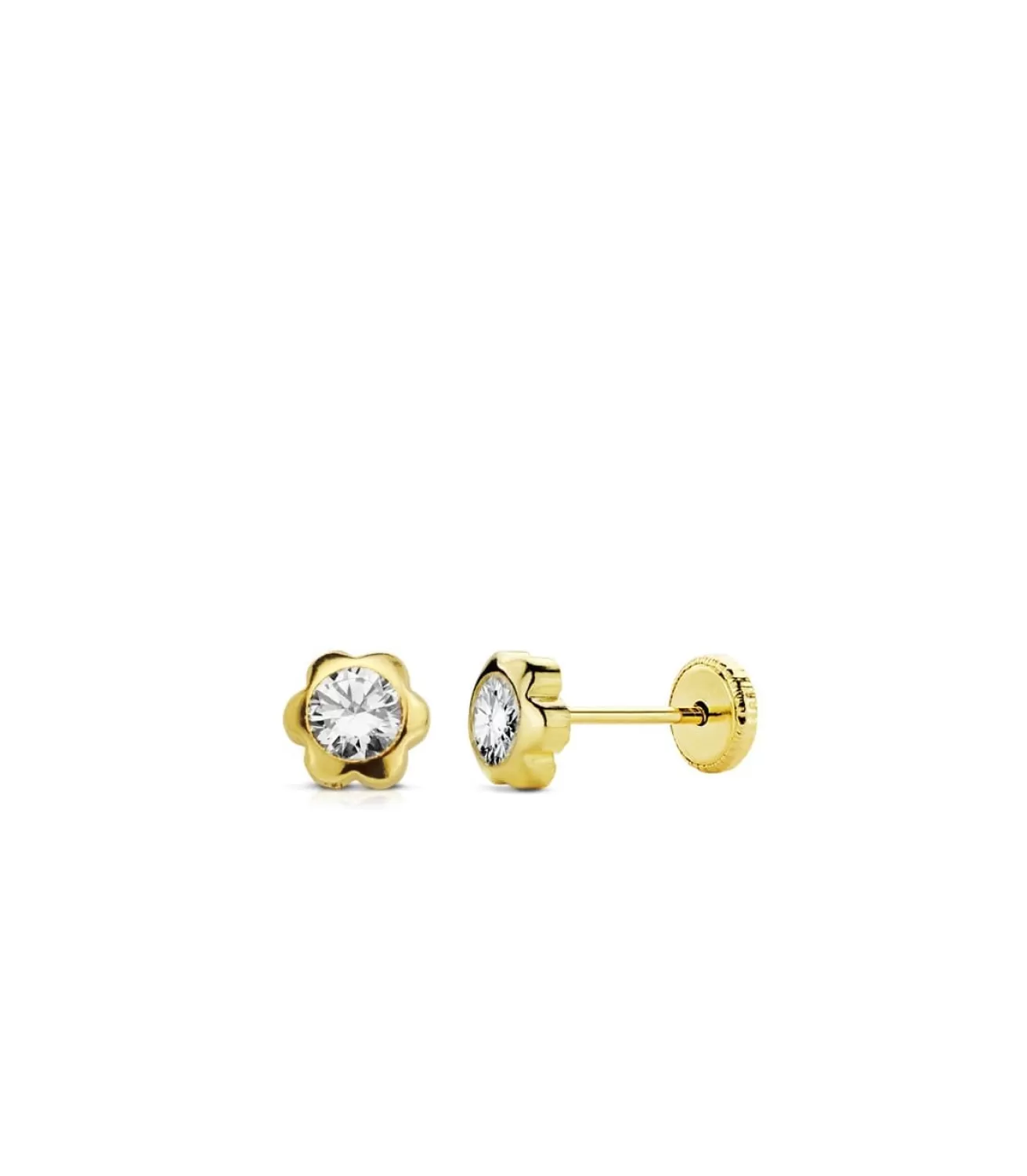 Pendientes Bebé Margarita Circonita Oro Amarillo 18 K 5 Mm<Alda Joyeros Best Sale