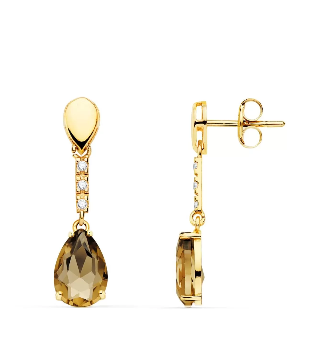 Pendientes Broadway Oro Amarillo 18K Fume<Alda Joyeros Outlet