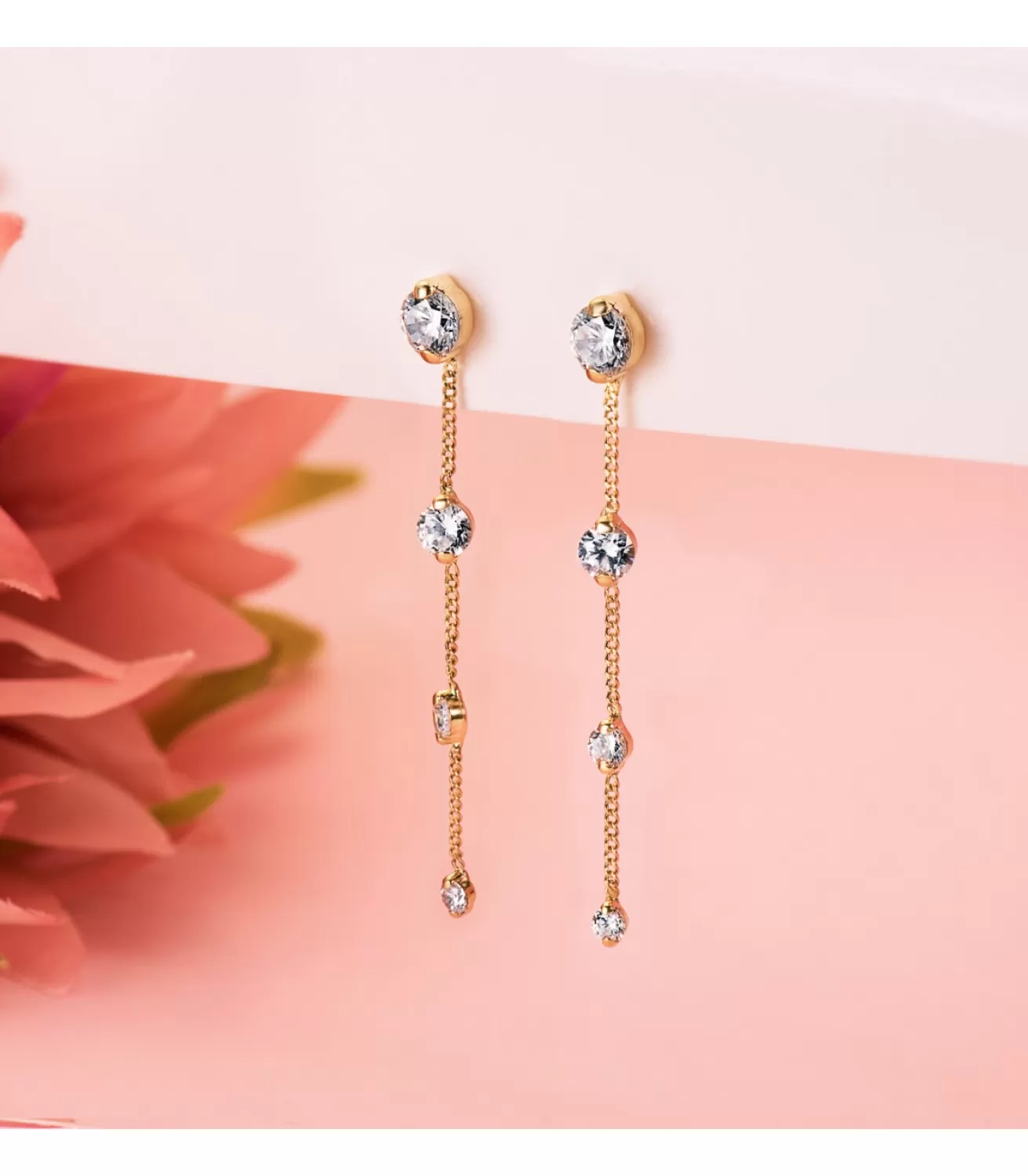Pendientes Cadena Oro 18K Cascada<Alda Joyeros New