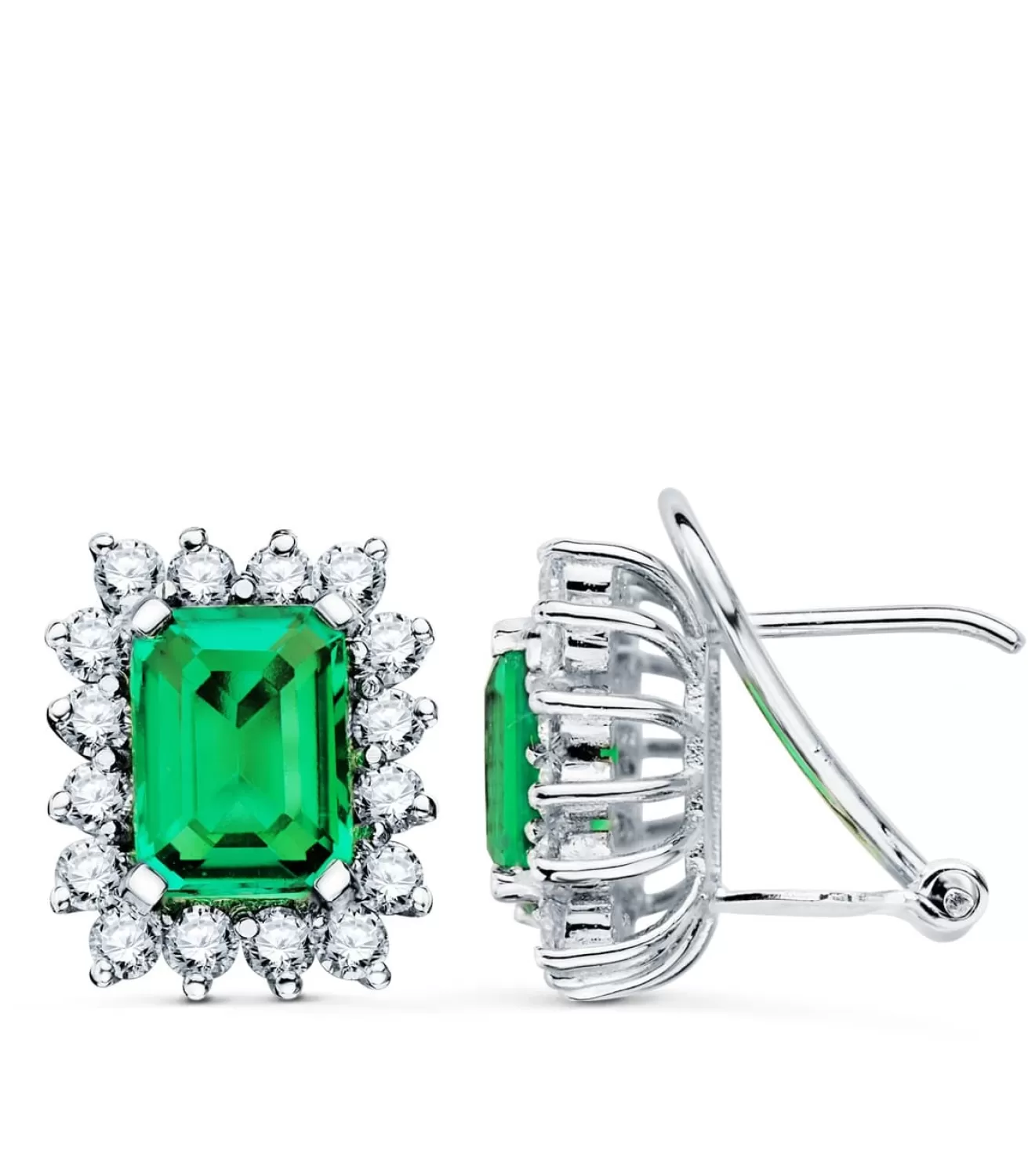 Pendientes Carrie Oro 18K Esmeralda Y Diamantes<Alda Joyeros Flash Sale